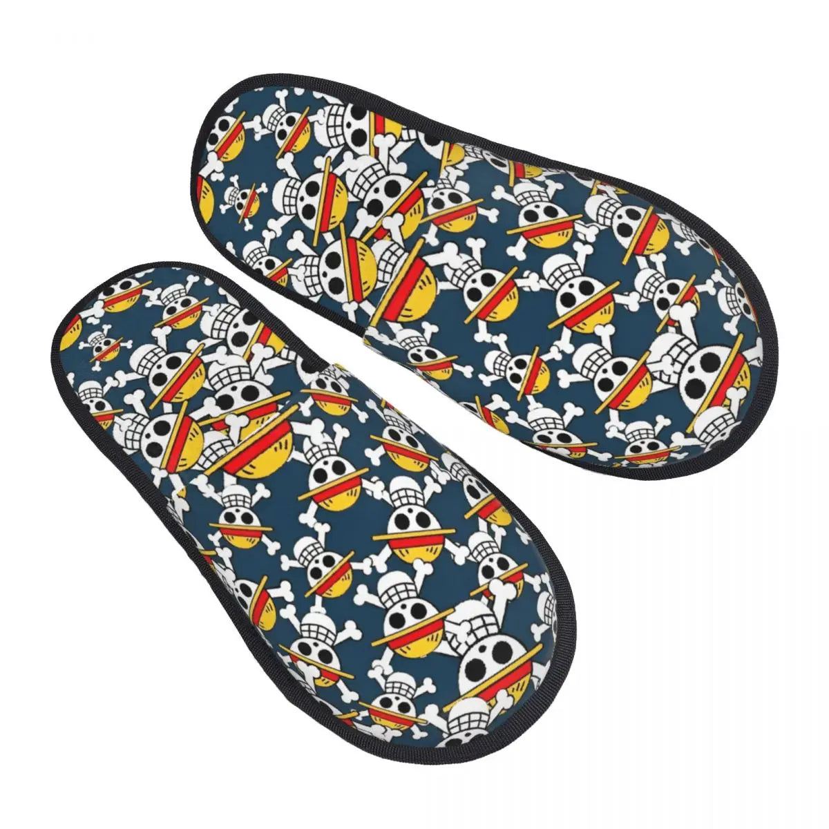 One Piece Luffy Memory Foam House Slippers cozy winter cotton non-skid bedroom slides anime gift