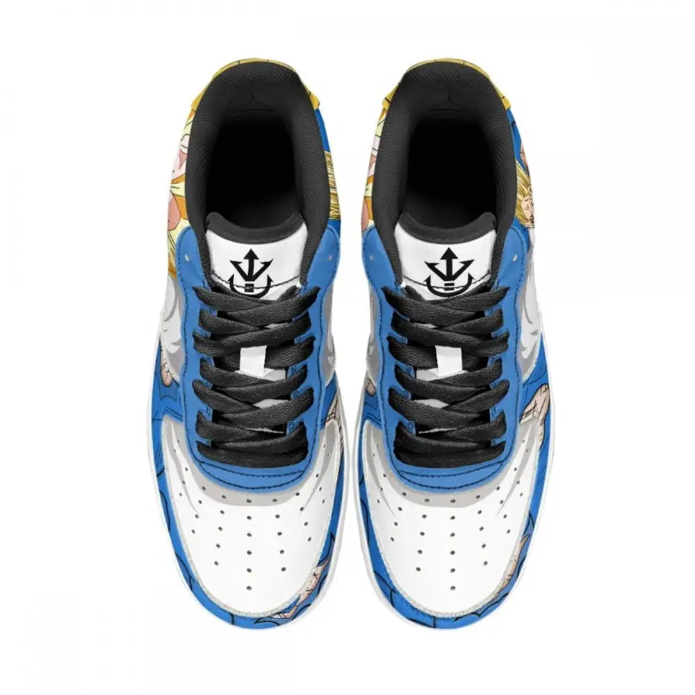 Dragon Ball Z Goku Vegeta Anime Sneakers worn lifestyle shot custom anime basketball shoes
