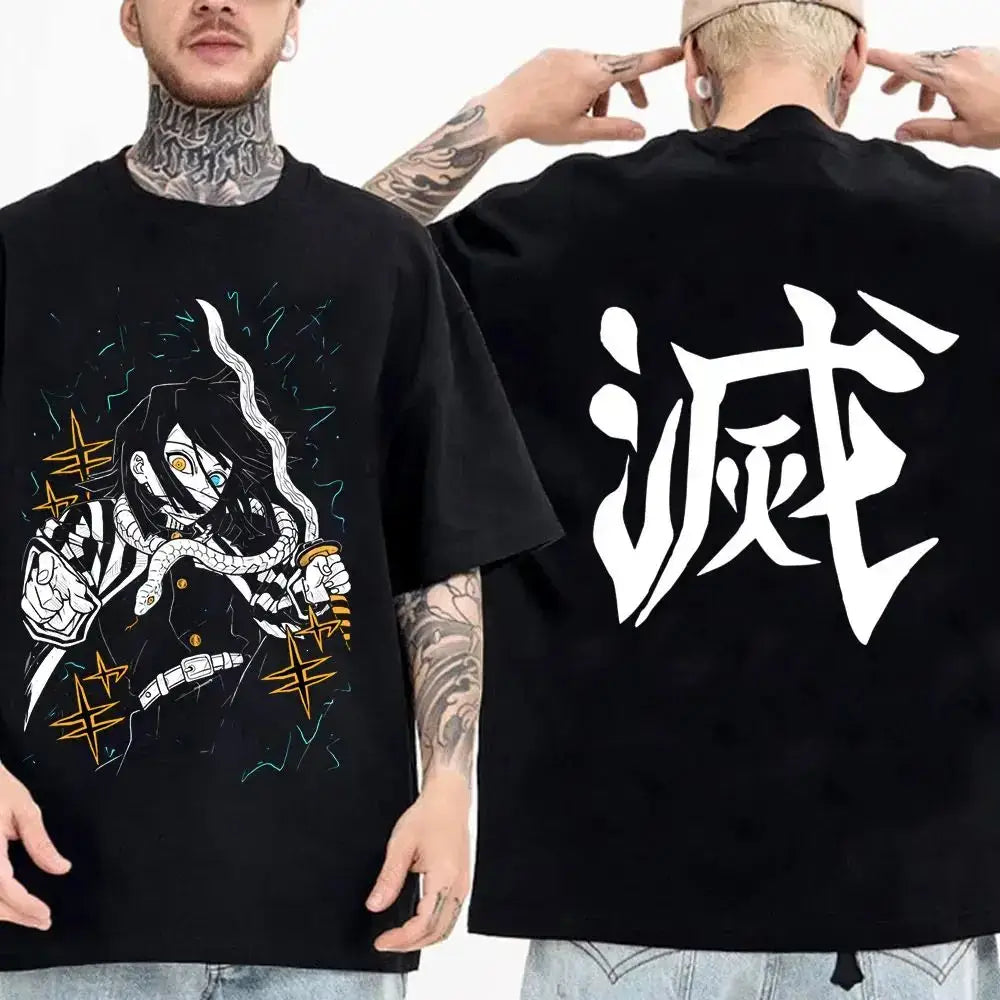 Demon Slayer Summer Parent-Child Cotton Tee loose casual anime print short sleeve top