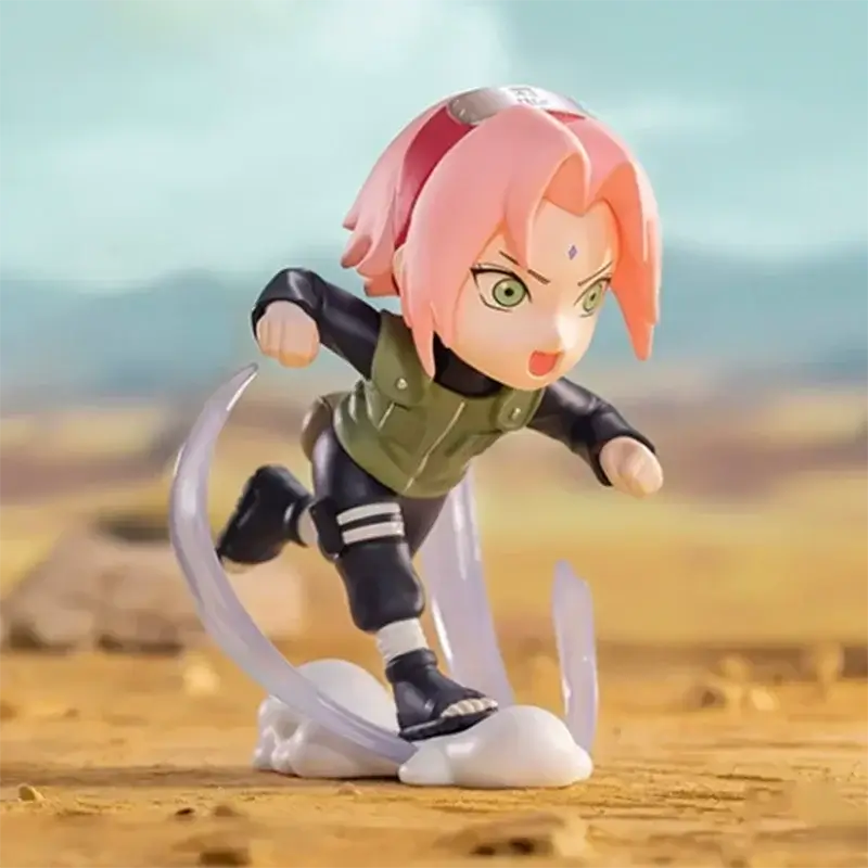A cute Naruto Pop Mart Blind Box from the Ninkai Taisen Series featuring a collectible chibi anime desktop decoration model.