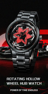 VA VA VOOM Racing Series Watch creative spinning dial stainless steel waterproof sports quartz watch for men