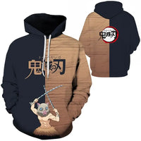 A trendy 3D Anime Hoodie featuring a funny graphic print, designed as an oversized hip-hop pullover for men and women.