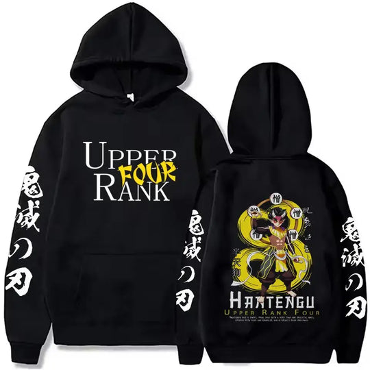 A street retro unisex Demon Slayer Uzui Tengen Hoodie with an anime character print for autumn and winter.