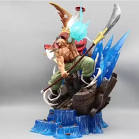 One Piece Whitebeard Naval Battle PVC Figure 38cm side profile battle scene pirates model