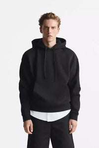 One Piece Halloween Hoodie Anime Cosplay Pullover model wearing black hoodie with design details.