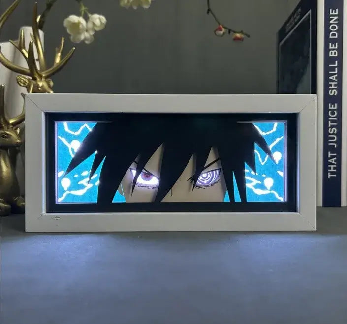 Naruto Uchiha Sasuke 3D Anime LED Light Box illuminated warm glow anime desk lamp decoration