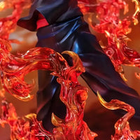 A highly detailed Ryomen Sukuna Figure made of premium PVC, showcasing the Jujutsu Kaisen King of Curses in an extreme battle stance for desktop decoration.