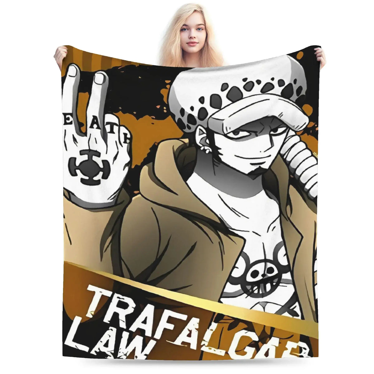 Stay warm with this One Piece Luffy Blanket! 🏴‍☠️ Premium knitted fleece throw for beds and sofas. Soft anime home decor. Shop the trend now!