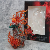 A premium Might Guy Luminous Figure showing the Night Guy Eight Inner Gates attack, glowing vibrantly on a gaming desktop.