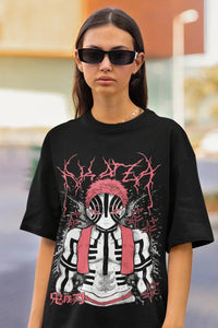 Demon Slayer Akaza Y2K Children Cotton T-Shirt worn lifestyle casual anime Y2K comfortable