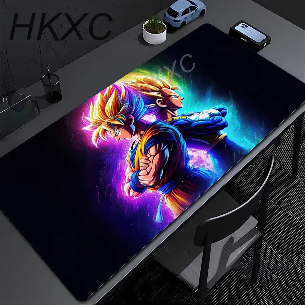 Master Roshi Mouse Pad Dragon Ball gaming desk mat with colorful anime artwork smooth polyester cloth surface stitched edges and non-slip rubber base