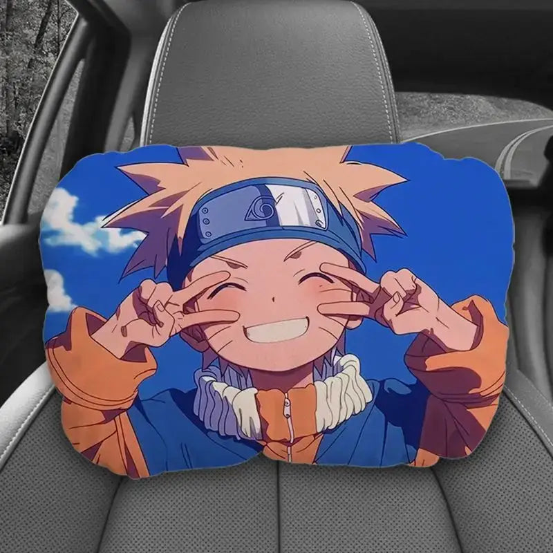 Naruto Uzumaki Plush Car Seat Neck Pillow Bandai flannel elastic cotton 20x32cm all cars