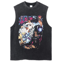 One Piece Vintage Washed Graphic Tank Top | Cotton Streetwear