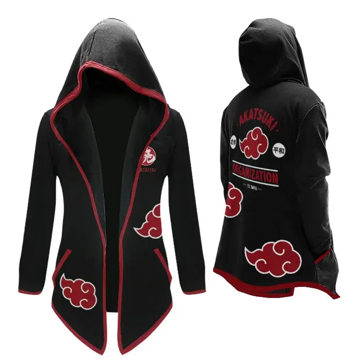 Naruto Uzumaki Cosplay Hooded Cardigan Trench Coat full length spring autumn anime casual jacket