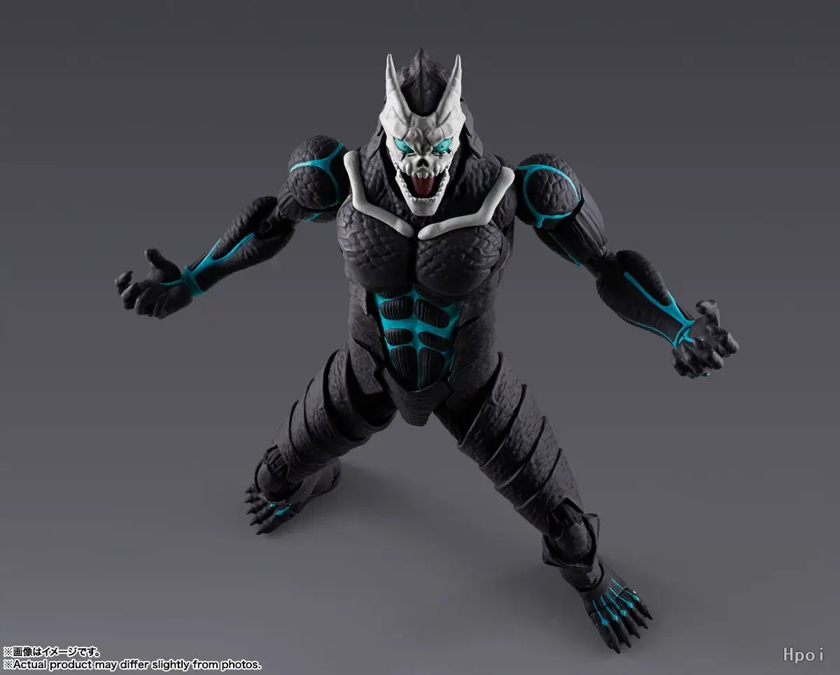 A 16cm Anime Kaiju No. 8 Hibino Kafka Figure in a standing gun pose, a PVC animation model toy for collection.