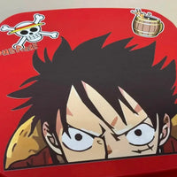 Luffy One Piece Trash Bin Foot Pedal large capacity plastic home bin with cute Monkey D Luffy cartoon design silent slow descent lid bedroom living room