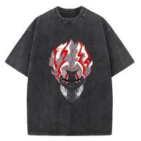 A high-quality cotton men's Dandadan Okarun T-shirt with a Japanese anime cartoon print and aesthetic fashion design.