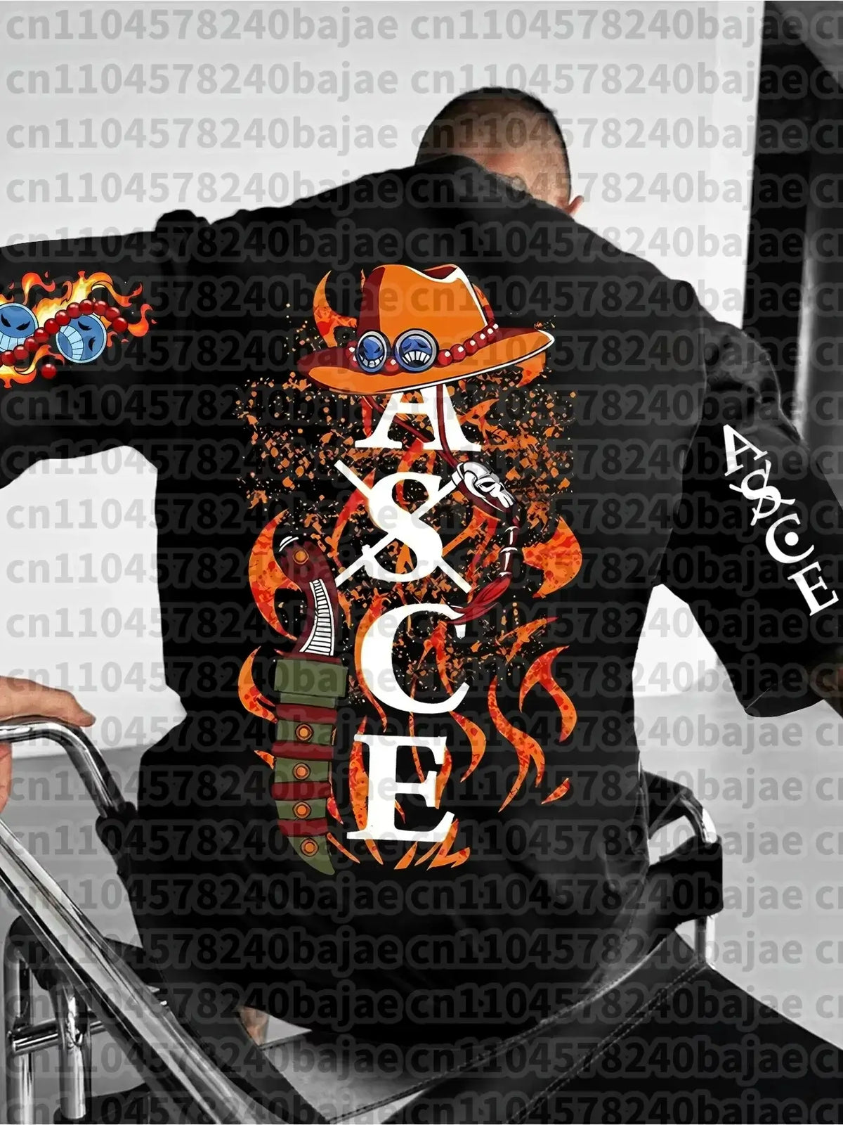 Portgas D. Ace One Piece Cotton T-Shirt | Oversized Anime Tee