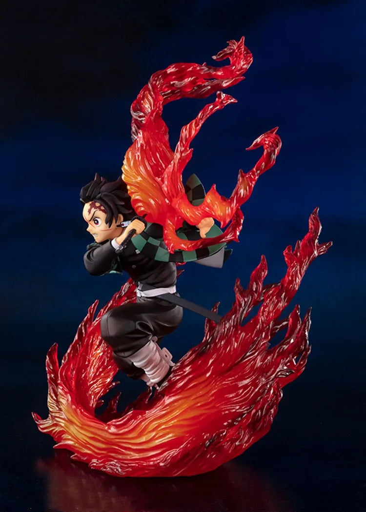 Tanjiro Hinokami Kagura Anime Figure 21CM Demon Slayer statue desktop decoration ornament gift
