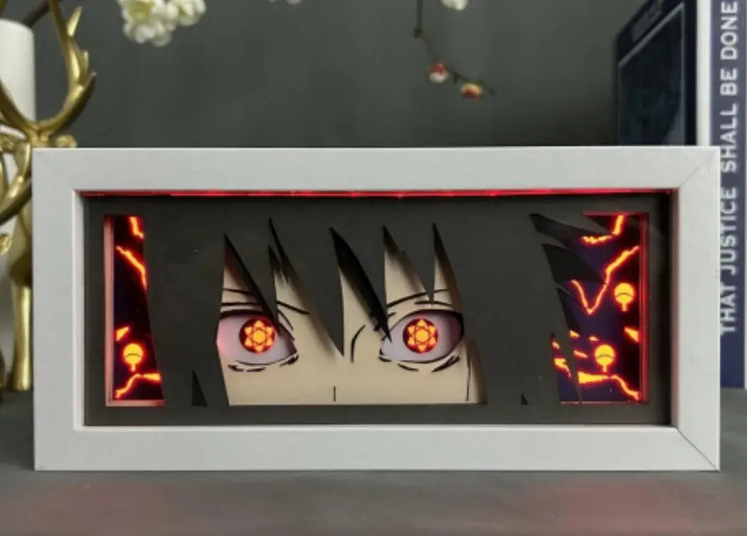 Naruto Uchiha Sasuke 3D Anime LED Light Box illuminated warm glow anime desk lamp decoration