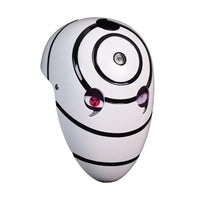 A highly imitative, high-gloss Obito Cosplay Mask featuring the Akatsuki Sharingan design for anime Halloween costumes and conventions.
