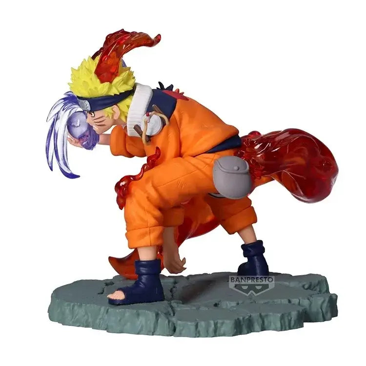 A 100% Genuine Bandai Banpresto Naruto Shippuden Memorable Saga anime figure of Kyuubi Naruto VS Uchiha Sasuke.