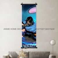 High-definition Naruto Posters hanging scroll featuring Uzumaki Naruto, Uchiha Sasuke, and Madara for anime home wall decoration.