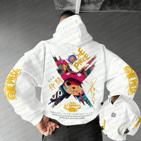 Chopper Hoodie One Piece Parent-Child Matching 100% premium cotton oversized fit long sleeve Tony Tony Chopper anime print unisex kids adults front view