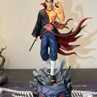 Naruto Pain PVC Statue Figurine displayed on a rocky base, a premium collectible model for anime fans.