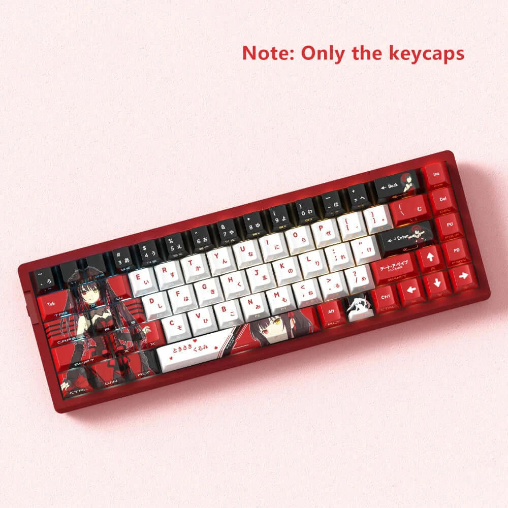Cherry Profile Anime Japanese PBT Keycaps Side-Engraved side legend detail mechanical keyboard