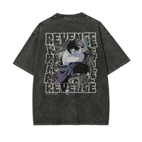 A vintage-style Naruto Washed T-Shirt made of premium distressed cotton, featuring a retro Japanese anime graphic for summer streetwear.