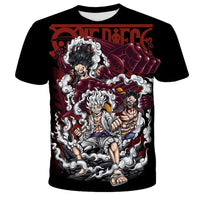 A fashion kid's One Piece Luffy T Shirt, a summer short sleeve top for boys.