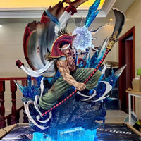 One Piece Whitebeard Naval Battle PVC Figure 38cm luminous Bandai scene model desktop gift