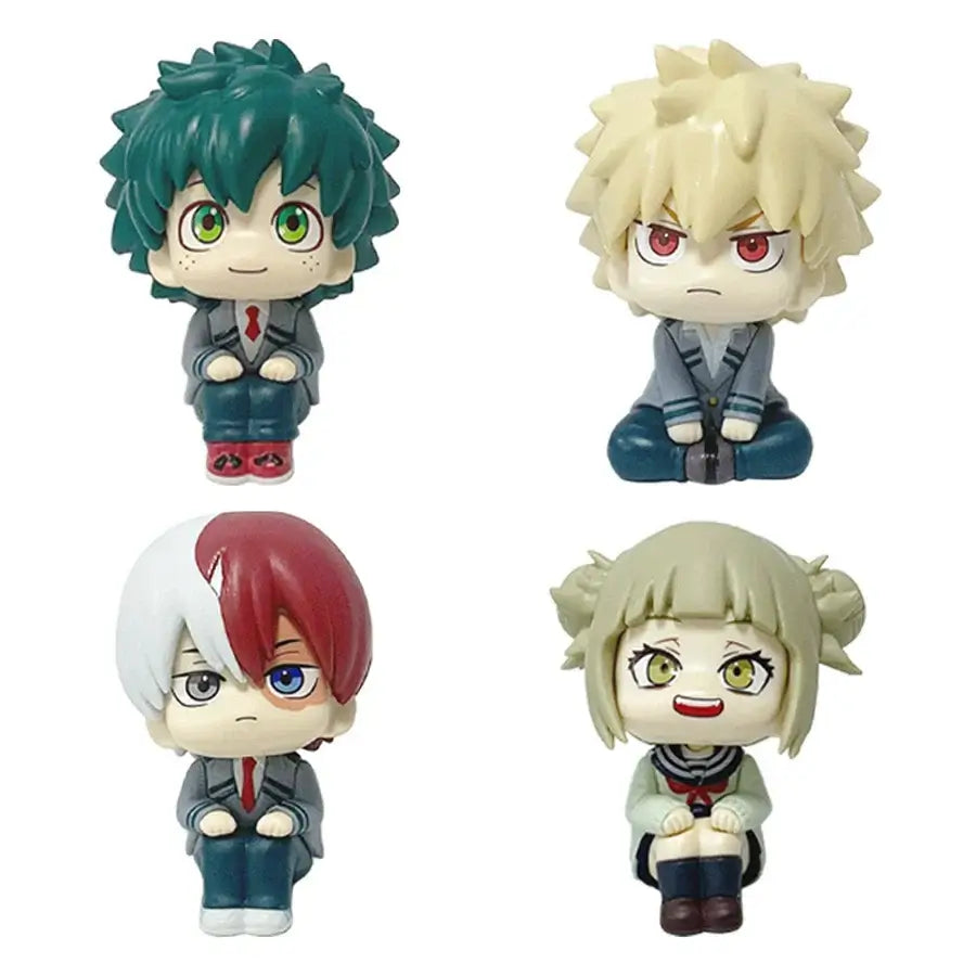 A highly detailed 18cm My Hero Academia Anime Figure made of PVC, featuring action poses of All Might, Deku, and Bakugo for collectors.