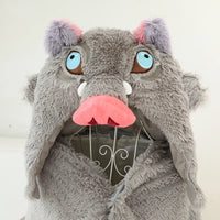 Inosuke Boar Head Plush Cosplay Neck Pillow U-shaped hooded travel blackout cloak anime prop
