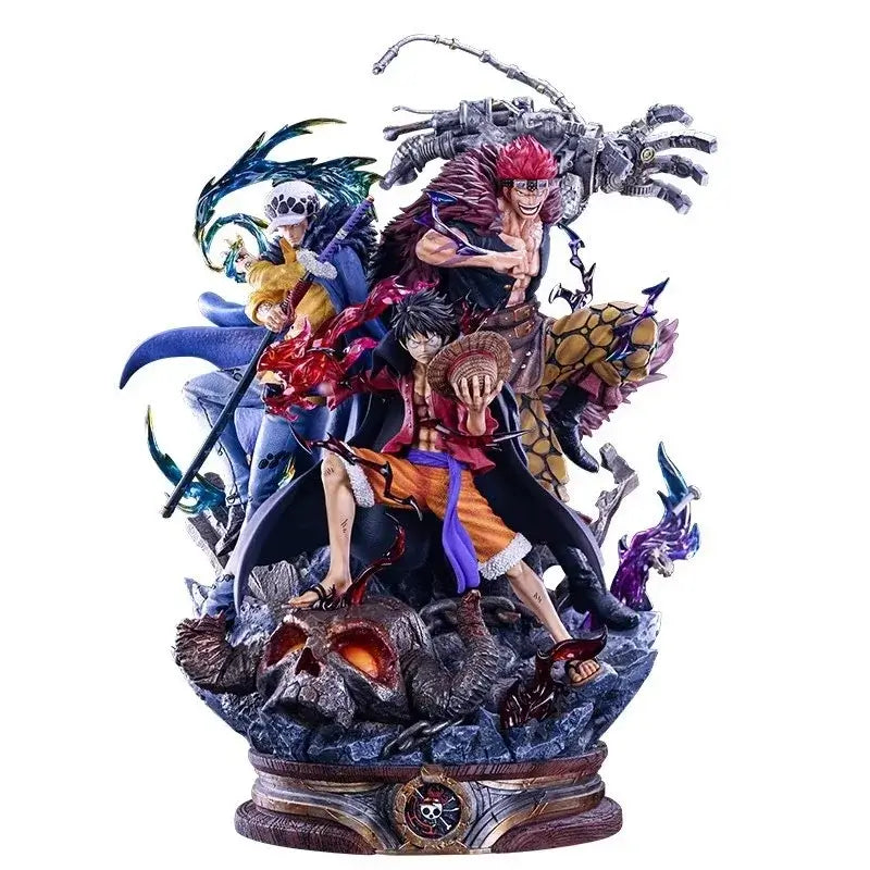 One Piece Onigashima Supernova Action Figures boxed gift set anime collectible Luffy Kid Law toy