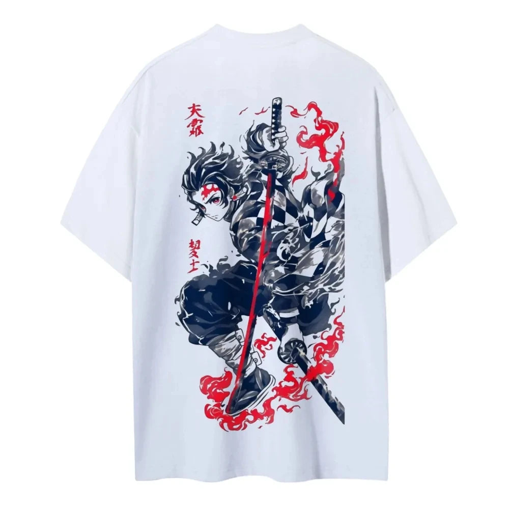 Demon Slayer Kimetsu no Yaiba Anime T-Shirt cotton unisex round neck summer breathable street tee