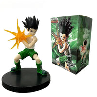 High-quality Hunter x Hunter Anime Figures featuring Gon Freecss, Killua Zoldyck, and Kurapika in dynamic action poses for adult room decor.