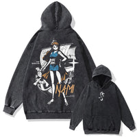 One Piece Vintage Washed Oversized Hoodie | Cotton Streetwear