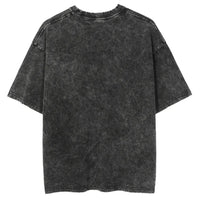 Itachi Uchiha Crow Washed T-Shirt back view, oversized cotton manga streetwear inspired by Naruto's Akatsuki.