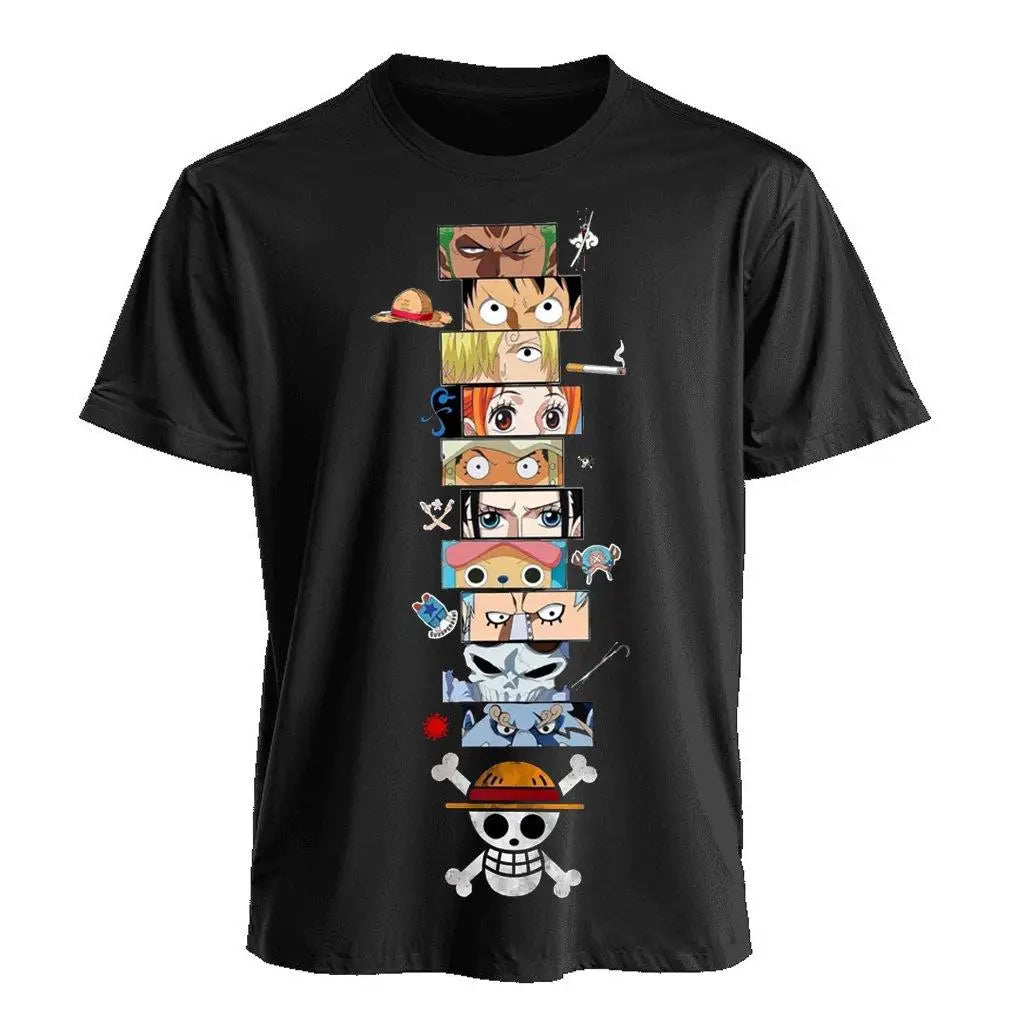 Luffy Zoro Ace T-Shirt One Piece Vintage Harajuku Infinite Visibility anime apparel free worldwide shipping