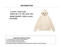 Demon Slayer Hooded Sweatshirt in loose type with washing instructions and size details.