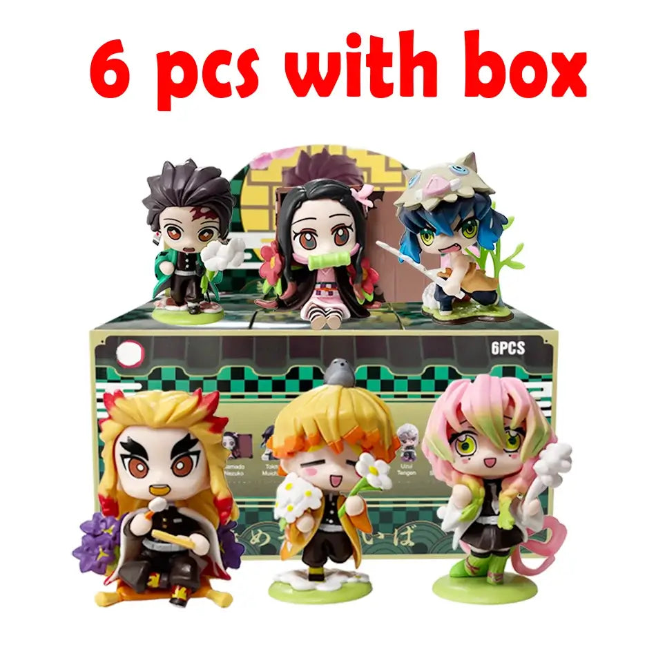 Demon Slayer Tanjiro Nezuko Blind Box Figure anime cartoon statue ornament surprise gift