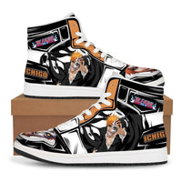 Casual Midoriya Izuku Sneakers featuring green Deku anime print, comfortable flat basketball shoes for men and women.