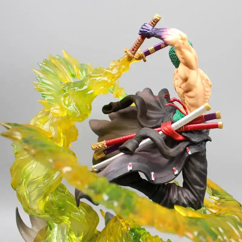 Roronoa Zoro PVC Figure 30cm With Light Bandai One Piece luminous standing model Christmas gift
