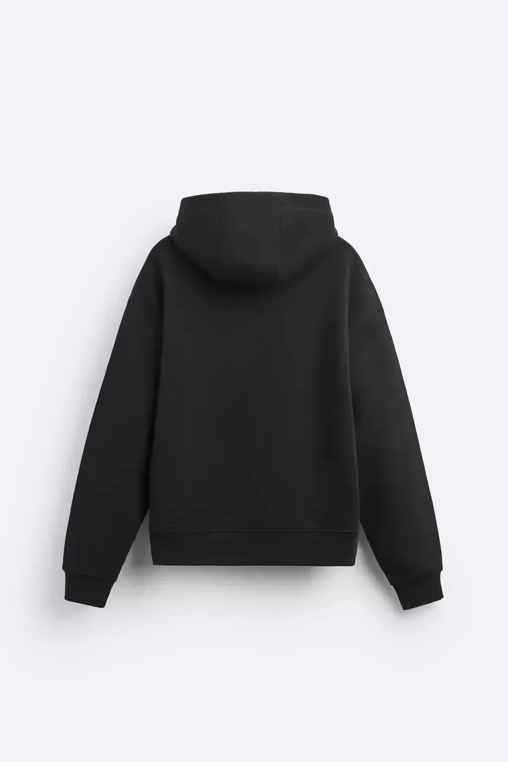 Back view of the One Piece Halloween Hoodie, a stylish cosplay pullover in black cotton from Infinite Visibility.