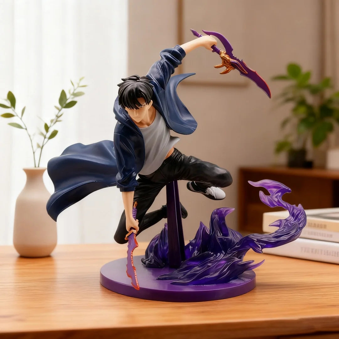 A detailed Solo Leveling Beru Figure made of PVC, featuring the Shadow Ant King in a dynamic battle pose for home decoration.