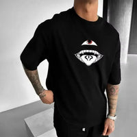 MINISO Jujutsu Kaisen Sukuna Graphic T-Shirt men's black anime villain print oversized streetwear fashion tee