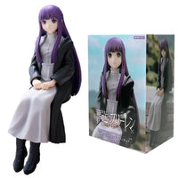 A high-quality 14cm Frieren Anime Figure sitting down, functioning as a noodle stopper and desktop decoration.