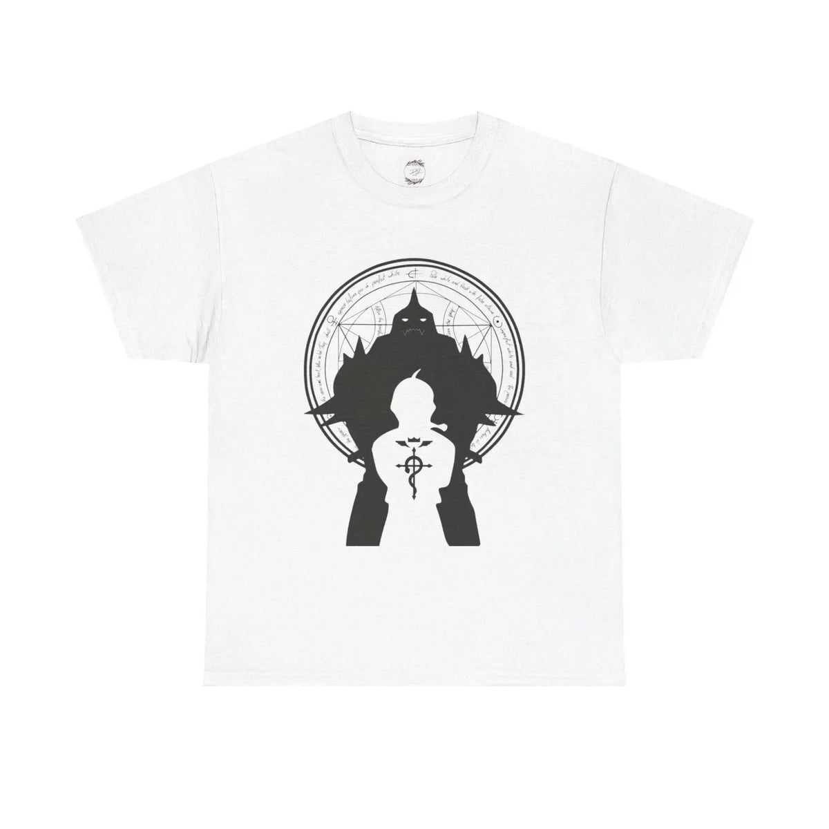 Fullmetal Alchemist Manga T-Shirt oversized cotton anime graphic tee with vintage washed finish short sleeves and relaxed streetwear silhouette